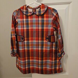 NWT Girls Size 3 Plaid long sleeved dress by The Oaks Apparel